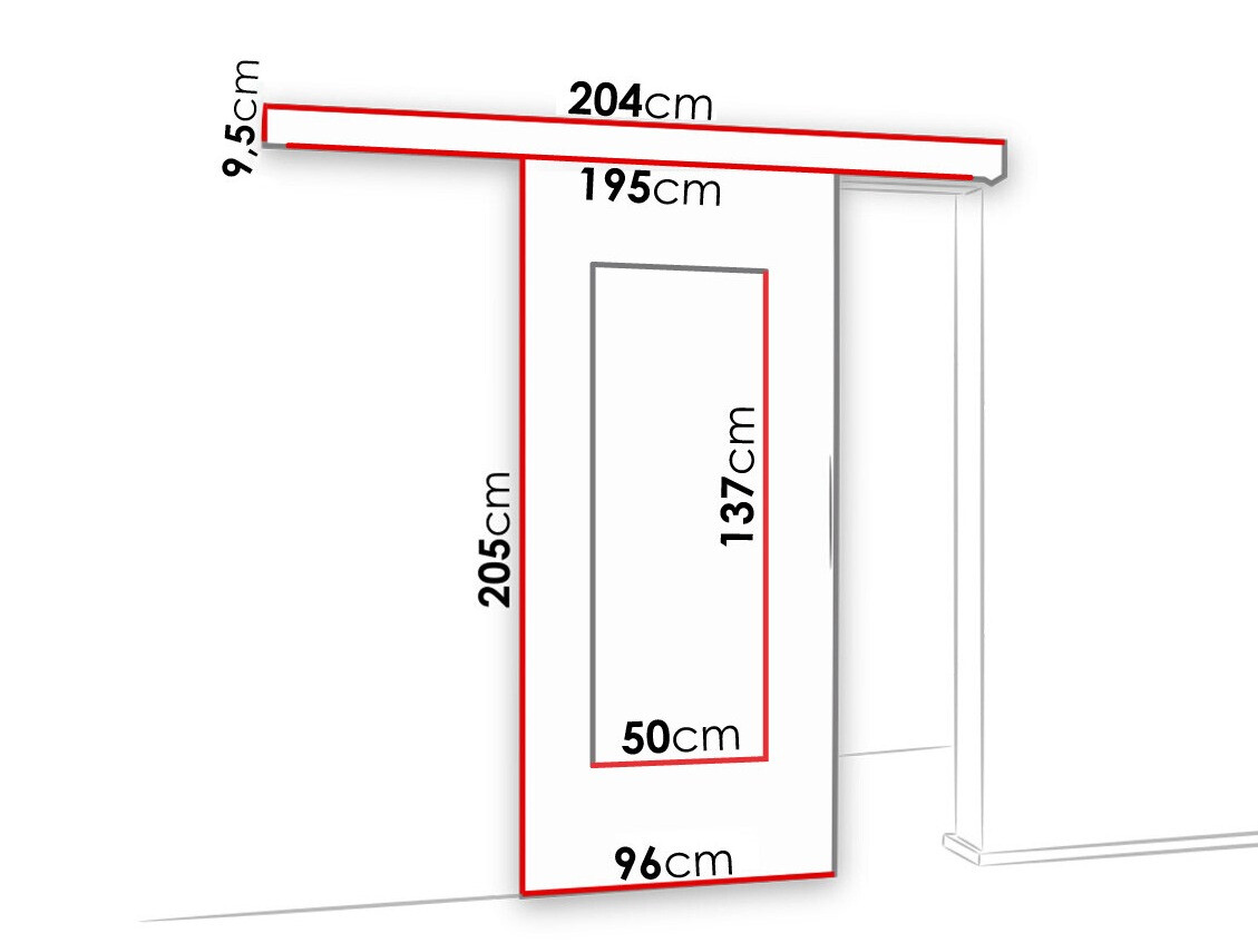 Schuifdeur Dover 129 (Sonoma eik)