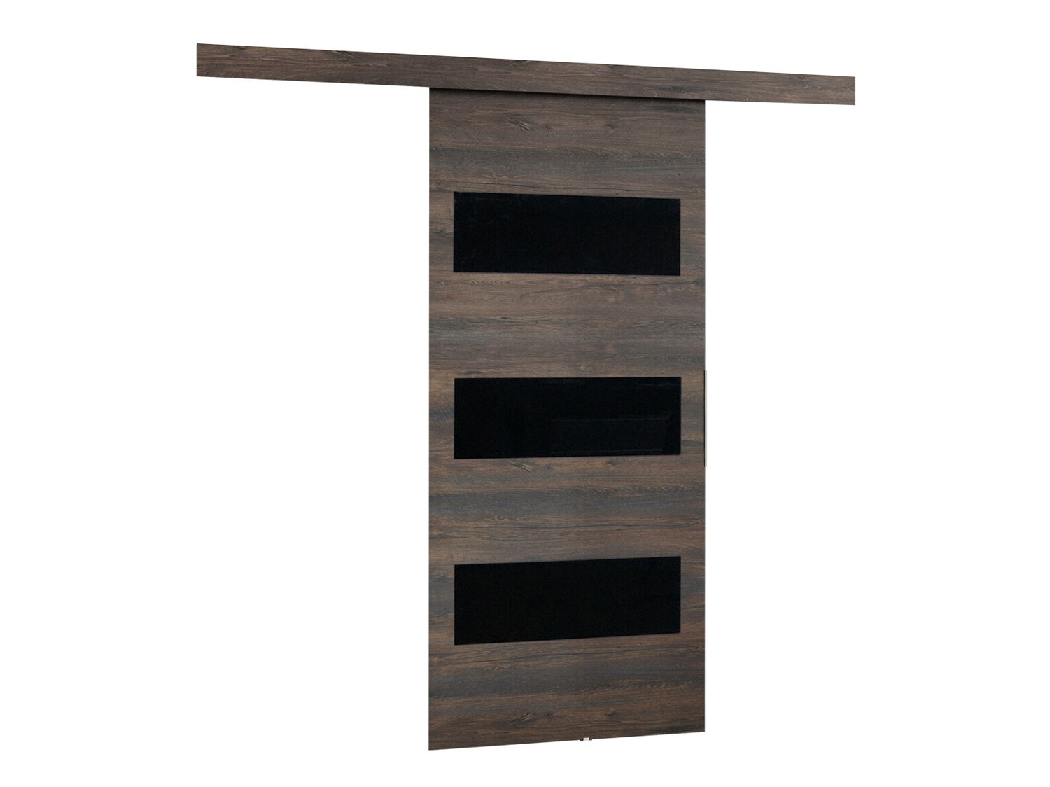 Schuifdeur Dover 135 (Donker essen + Zwart)