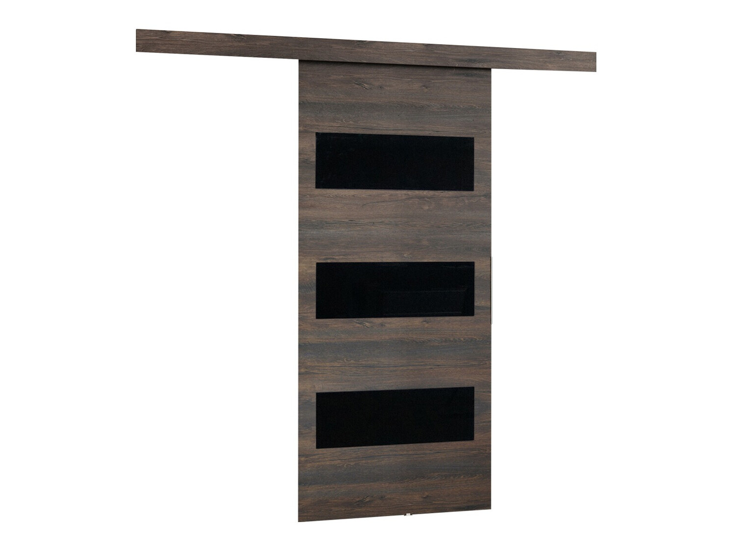 Schuifdeuren Dover 136 (Donker essen + Zwart)