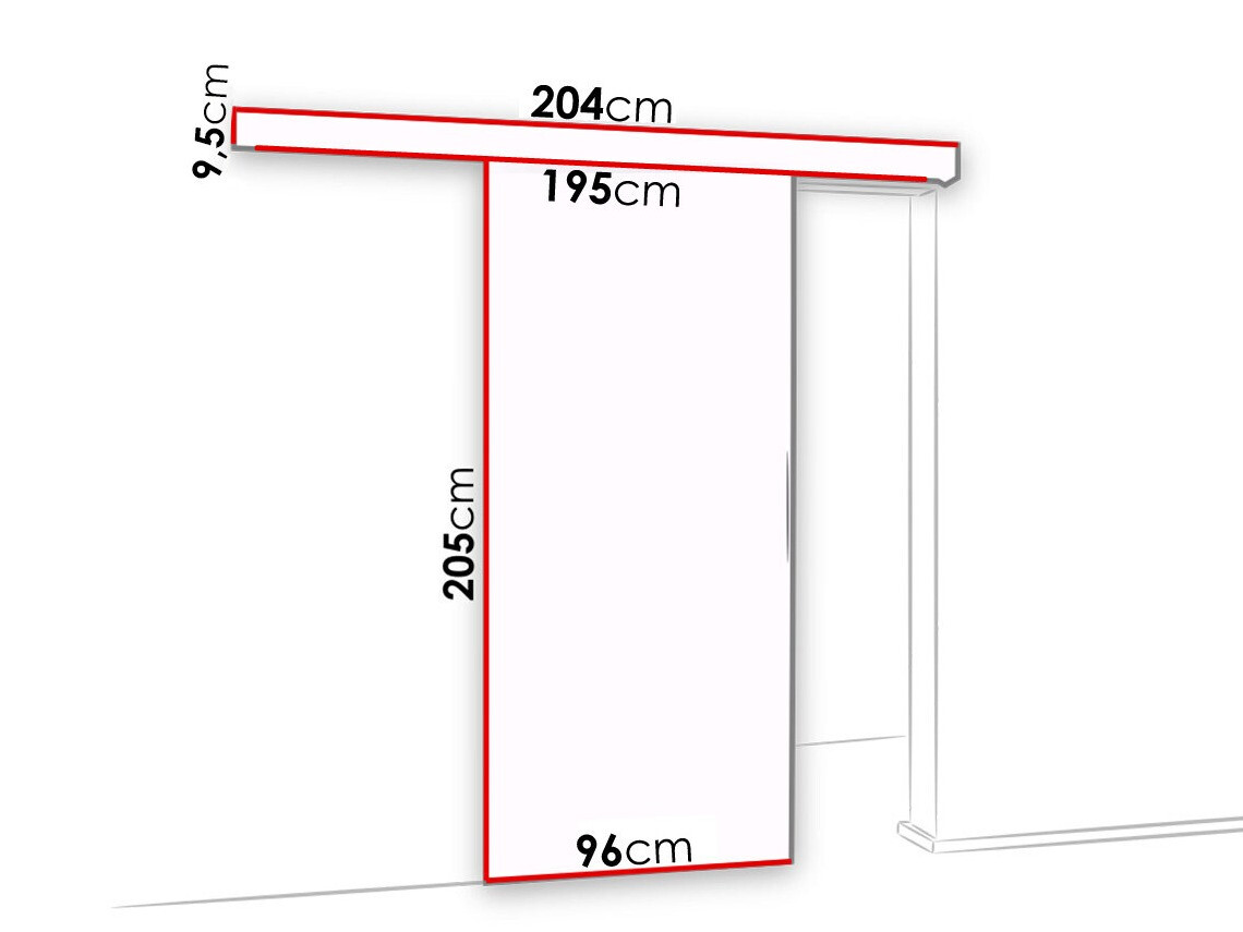 Schuifdeuren Dover 136 (Donker essen + Zwart)