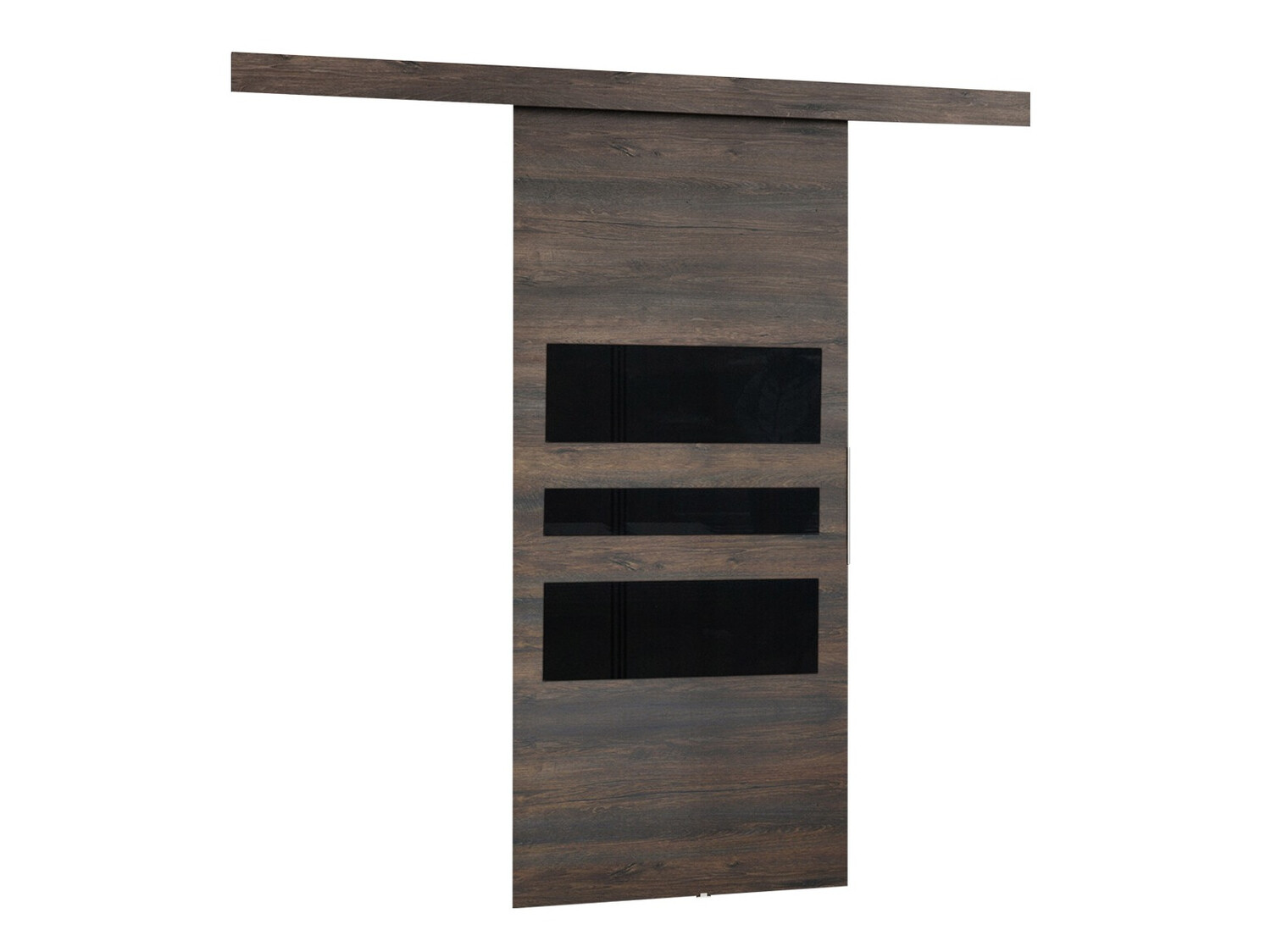 Schuifdeur Dover 140 (Donker essen + Zwart)