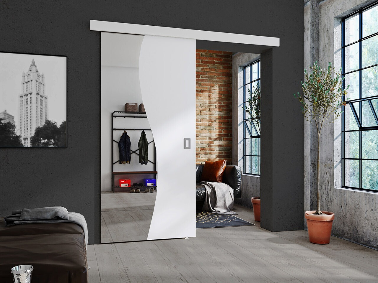 Schuifdeur Dover 150 (Wit)