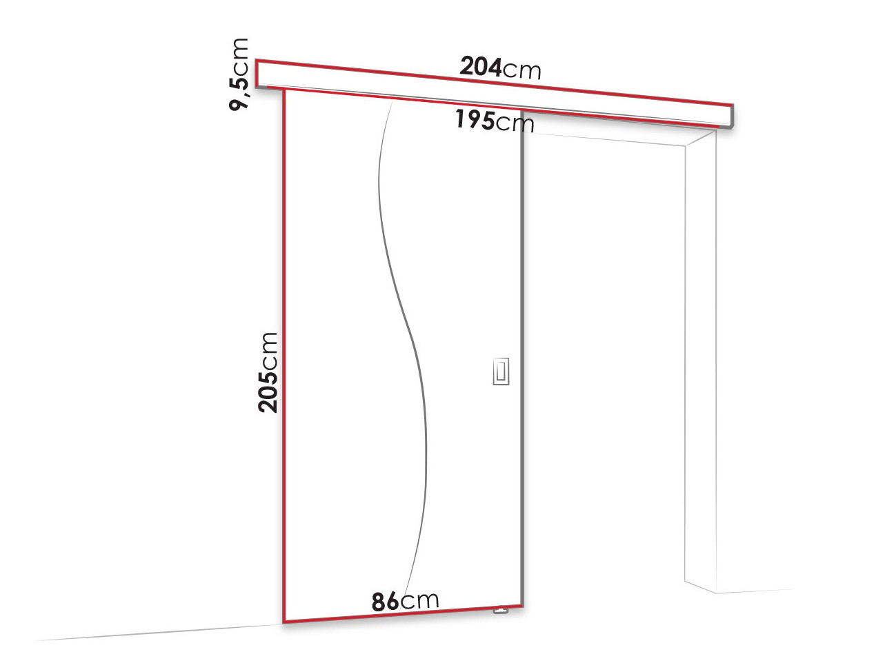 Schuifdeuren Dover 150 (Wit)