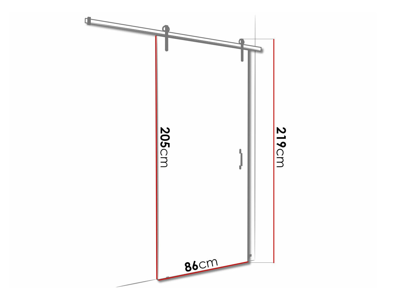 Schuifdeur Dover 165 (Wit)