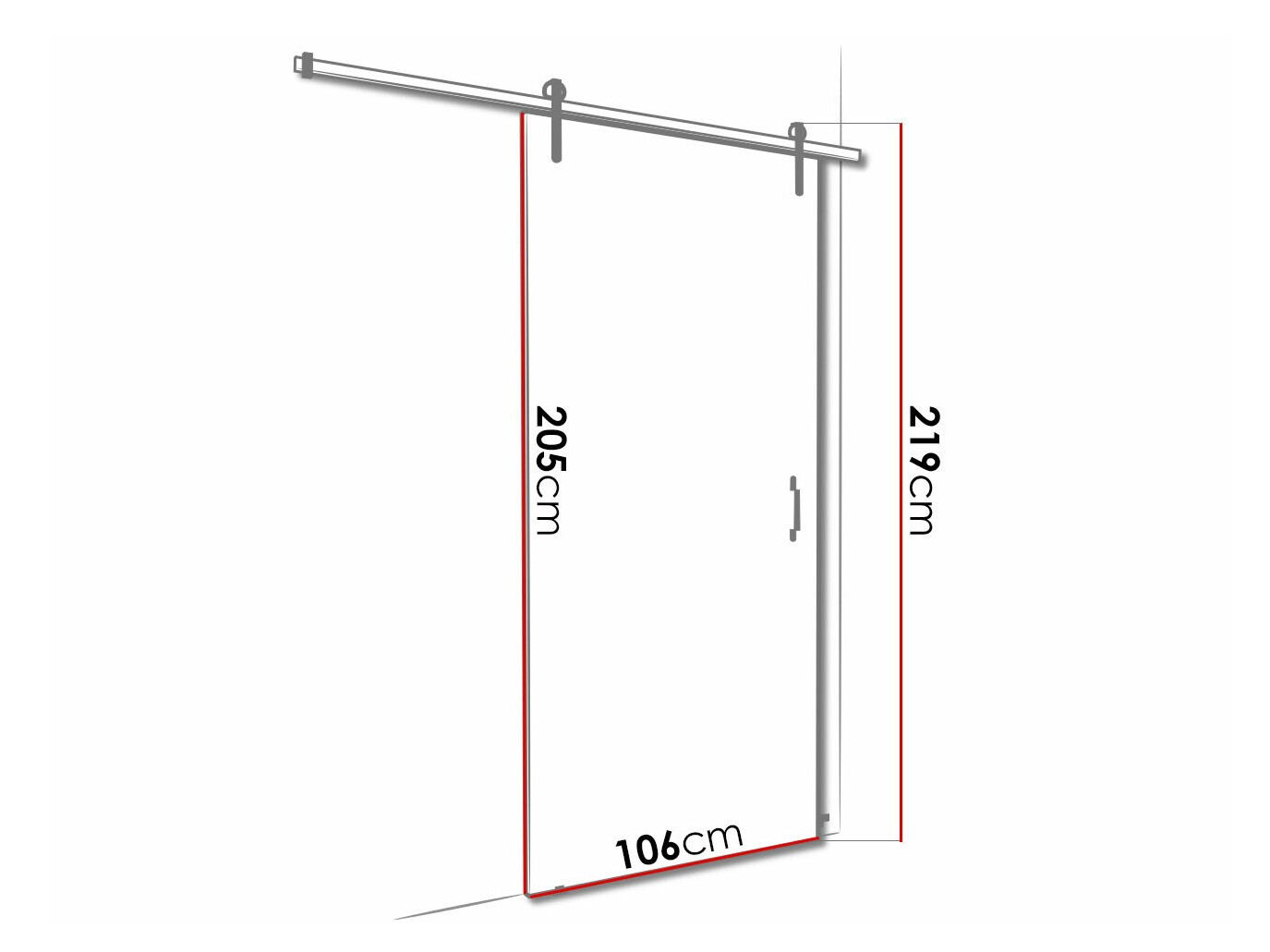 Schuifdeuren Dover 158 (Sonoma eik + Zwart)