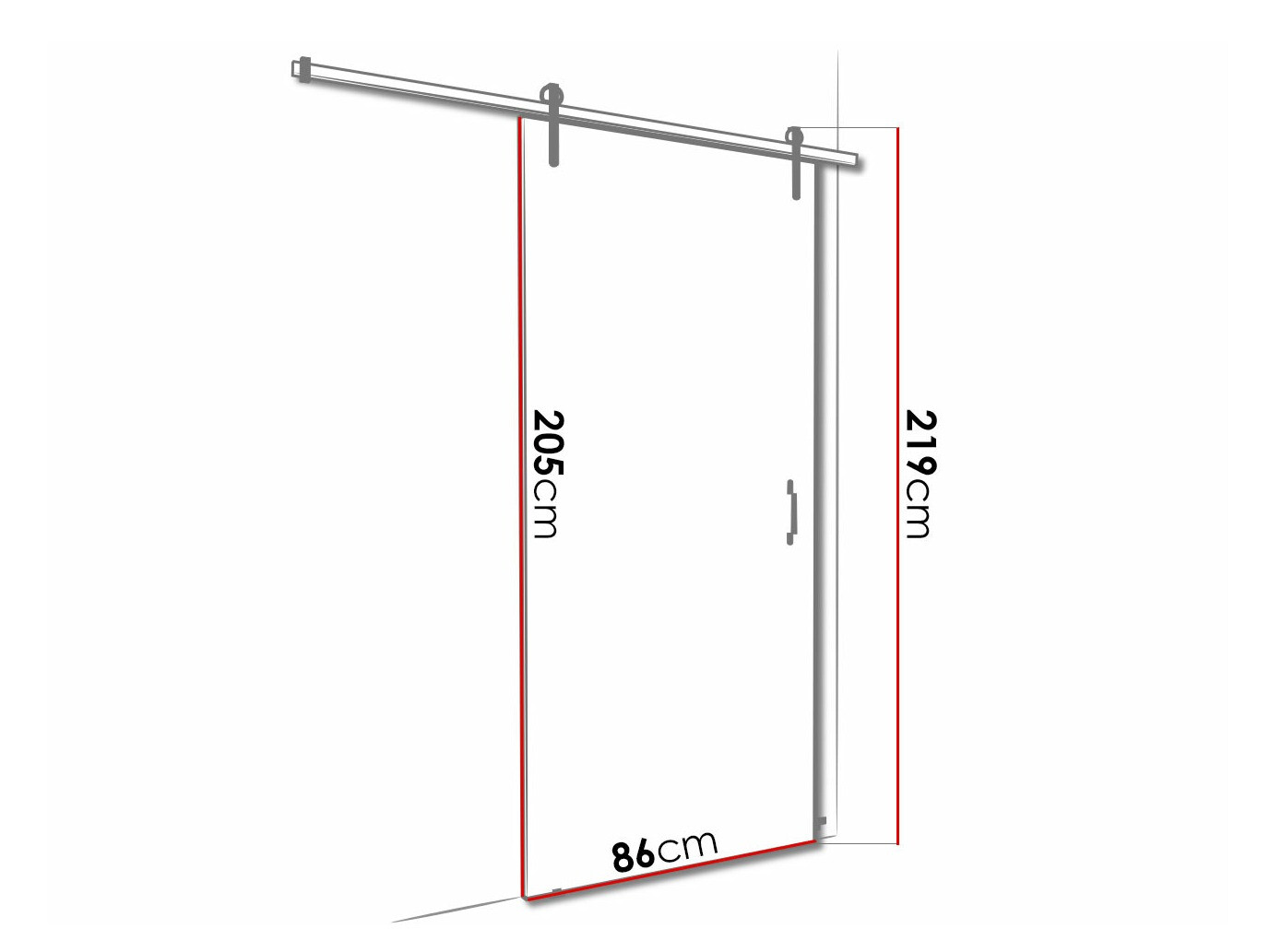 Schuifdeuren Dover 159 (Antraciet + Zwart)