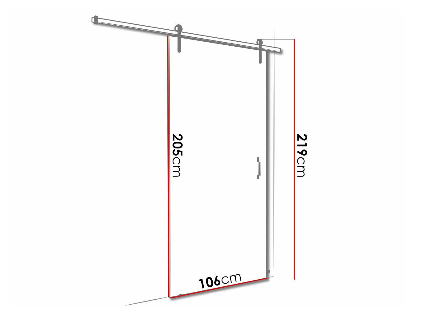 Schuifdeuren Dover 161 (Sonoma eik + Zwart)