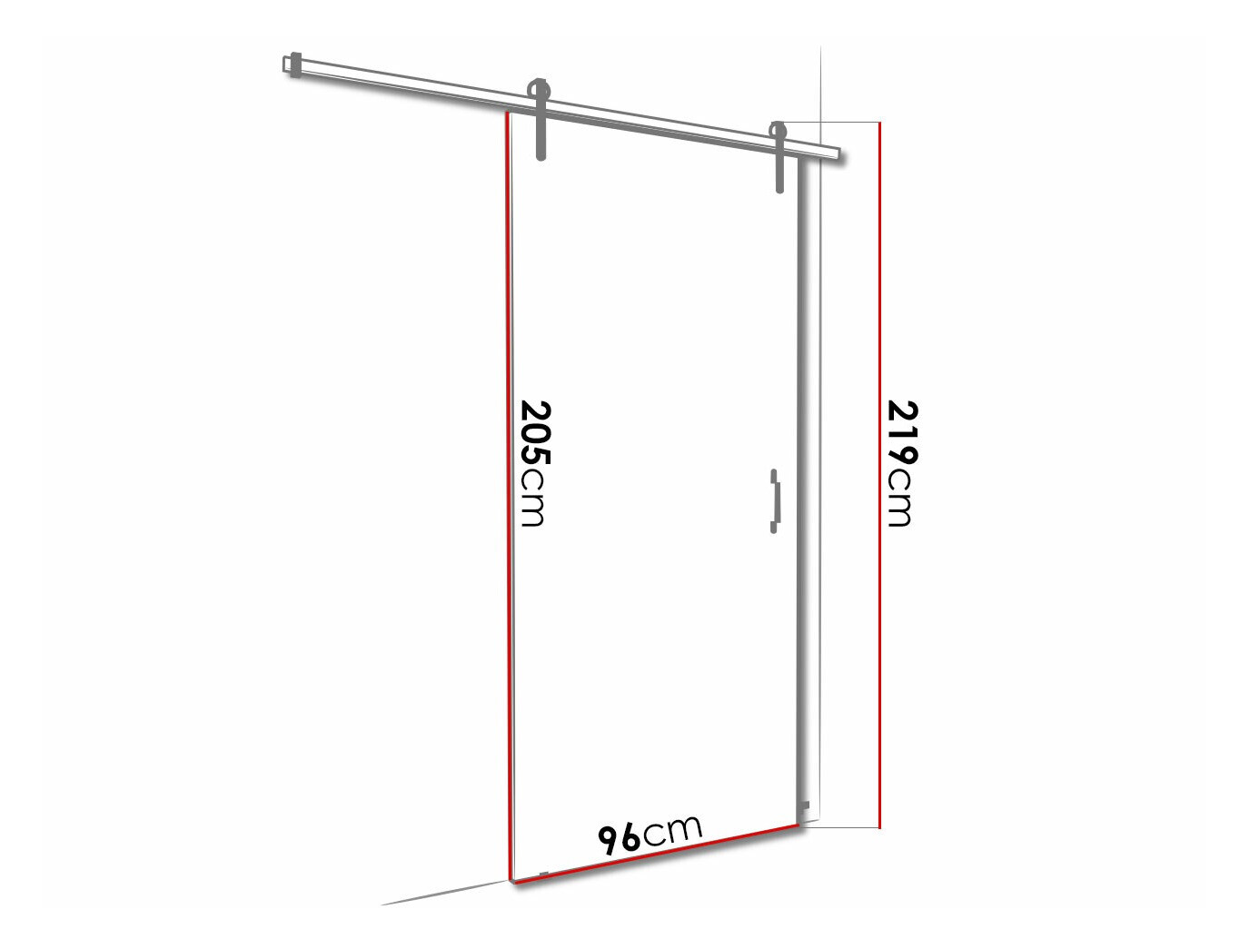 Schuifdeuren Dover 163 (Wit + Zwart)