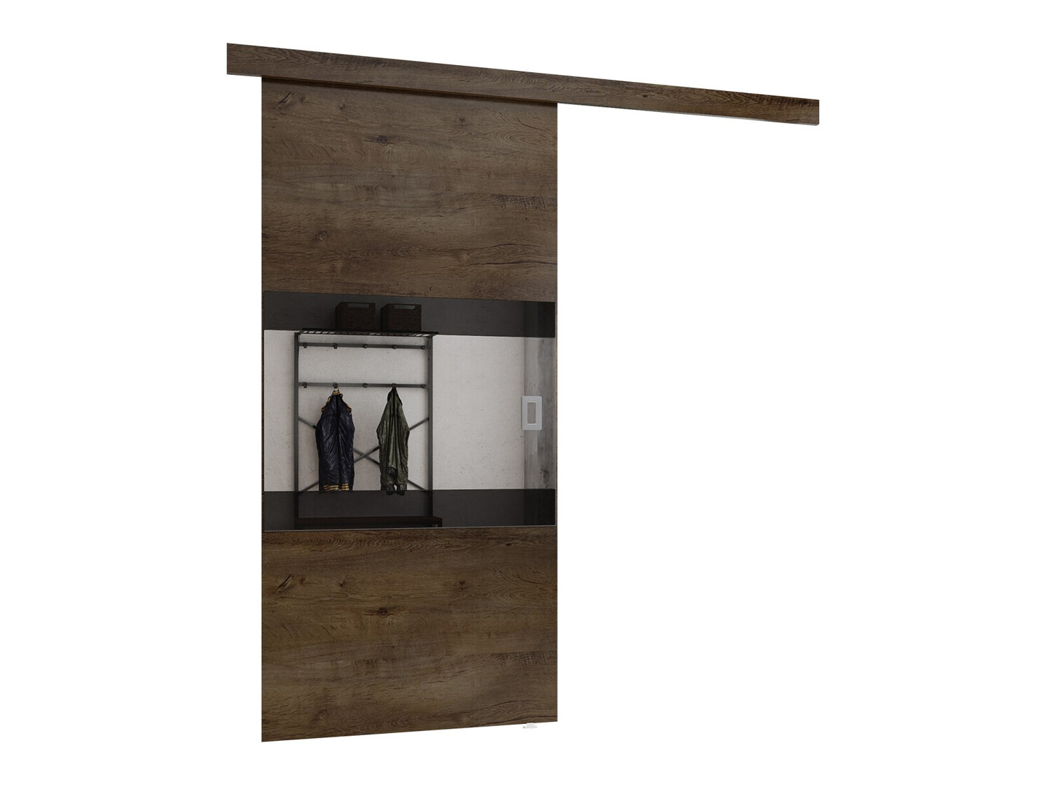 Schuifdeuren Dover 176 (Donker essen + Zwart)