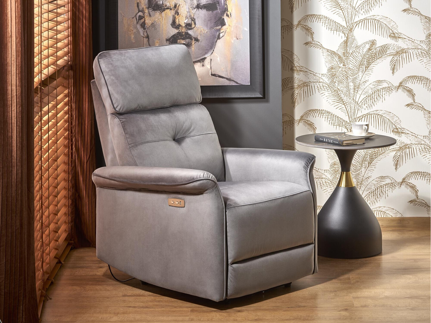 Relaxfauteuil Houston 1543 (Grijs)