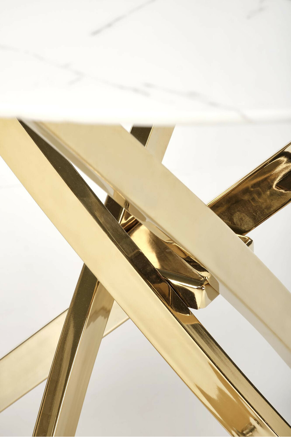 Tafel Houston 1538 (Gouden + Wit marmer)