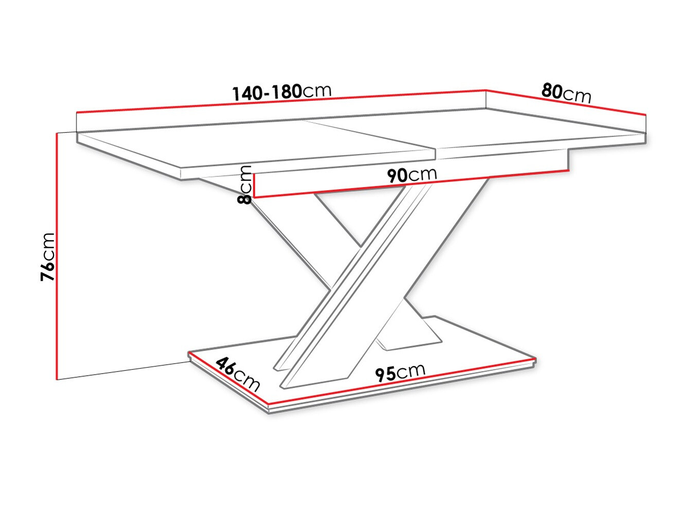 Tafel Goodyear 103 (Glanzend wit)