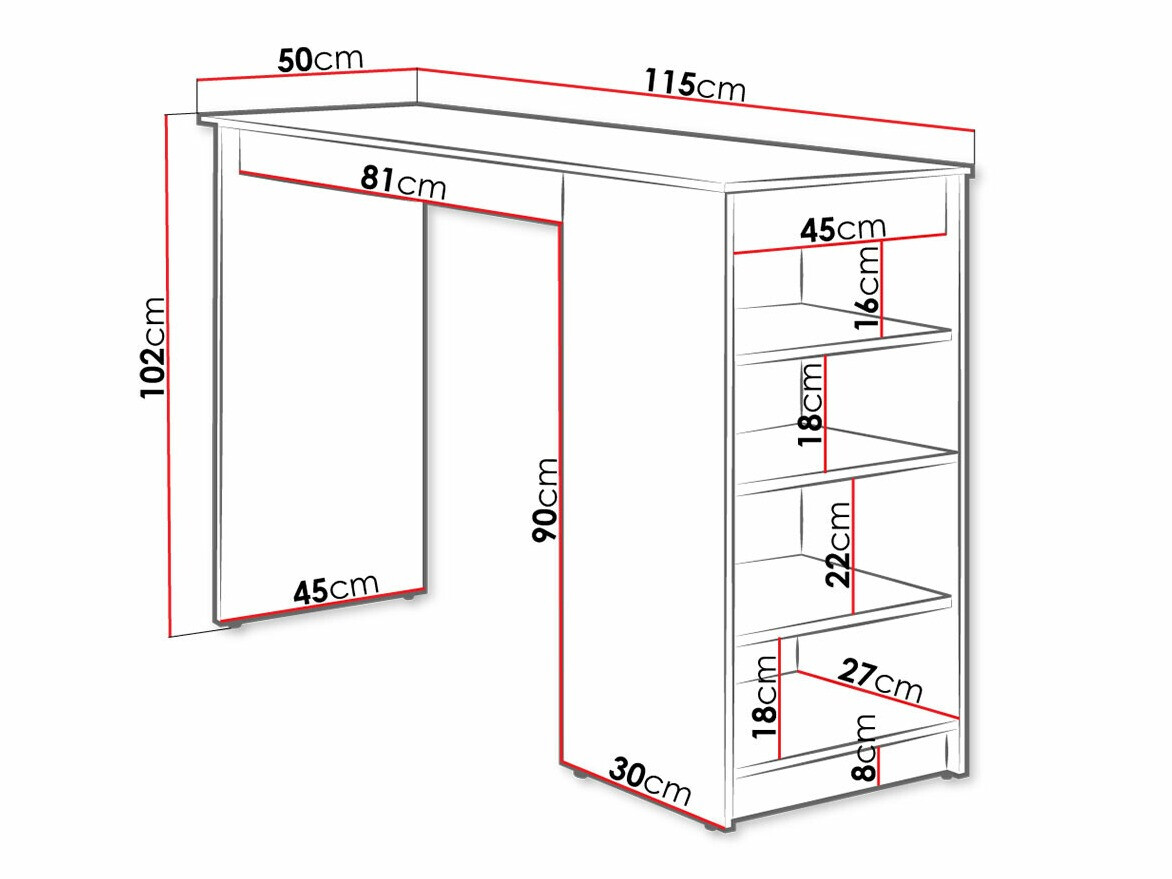 Bartafel Comfivo 259 (Artisan eiken)