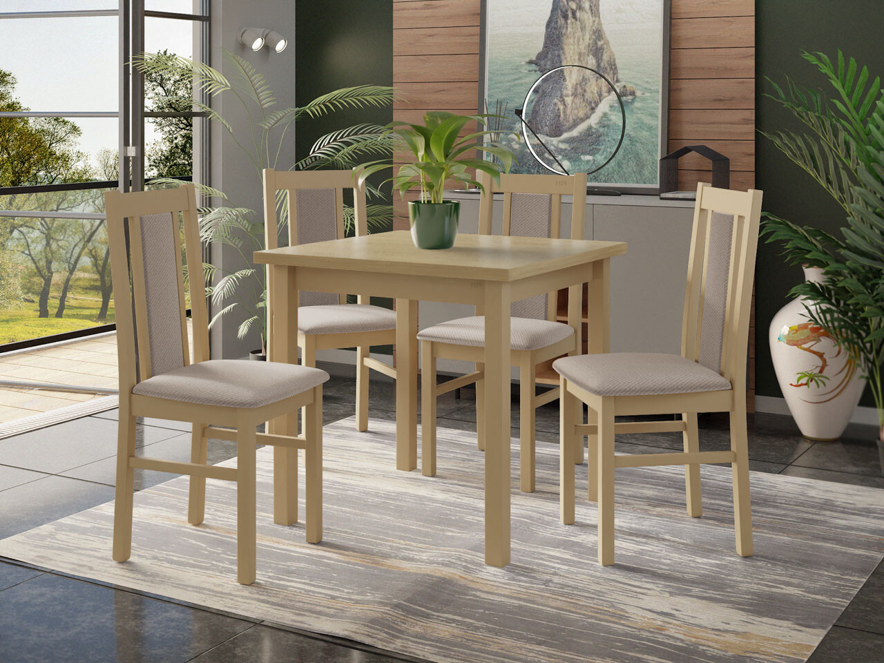 Eetkamerset Victorville 310 (Sonoma eik)