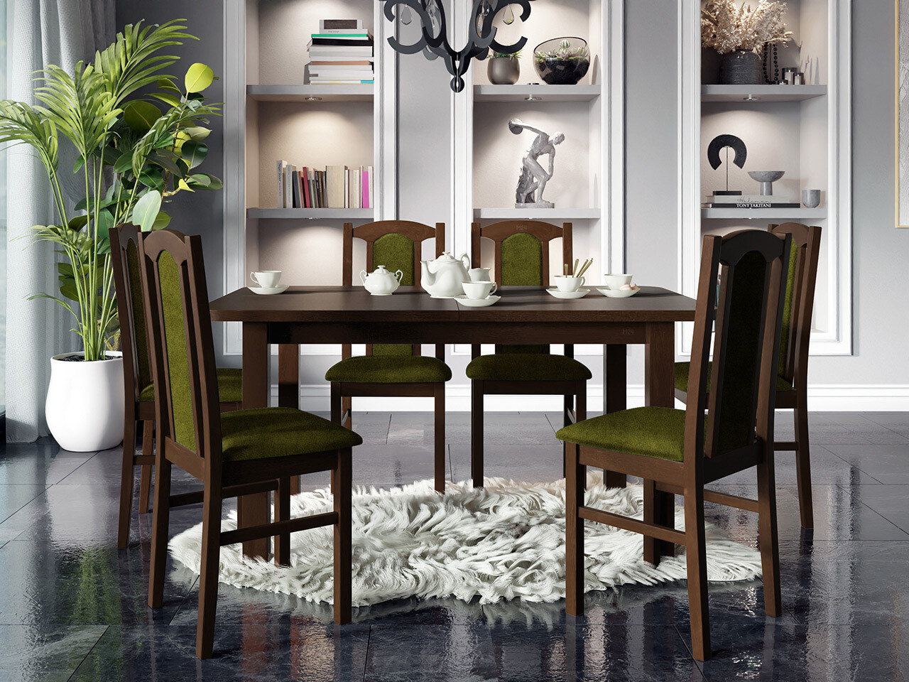 Eetkamerset Victorville 312 (Moer)