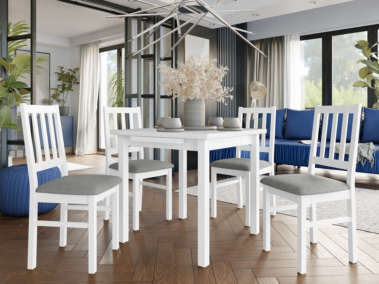 Eetkamerset Victorville 314 (Wit)
