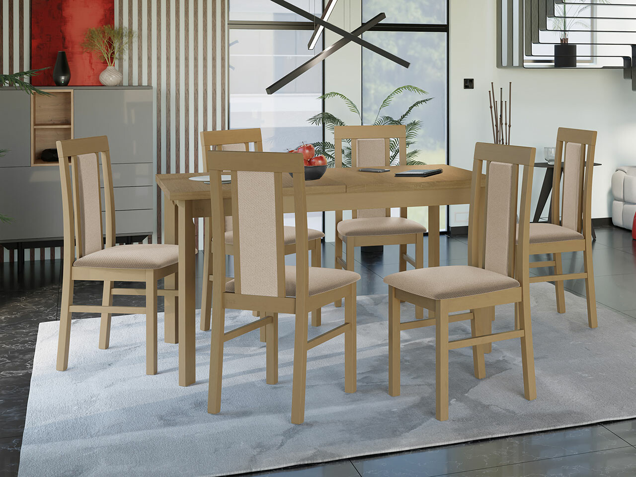 Eetkamerset Victorville 315 (Sonoma eik)