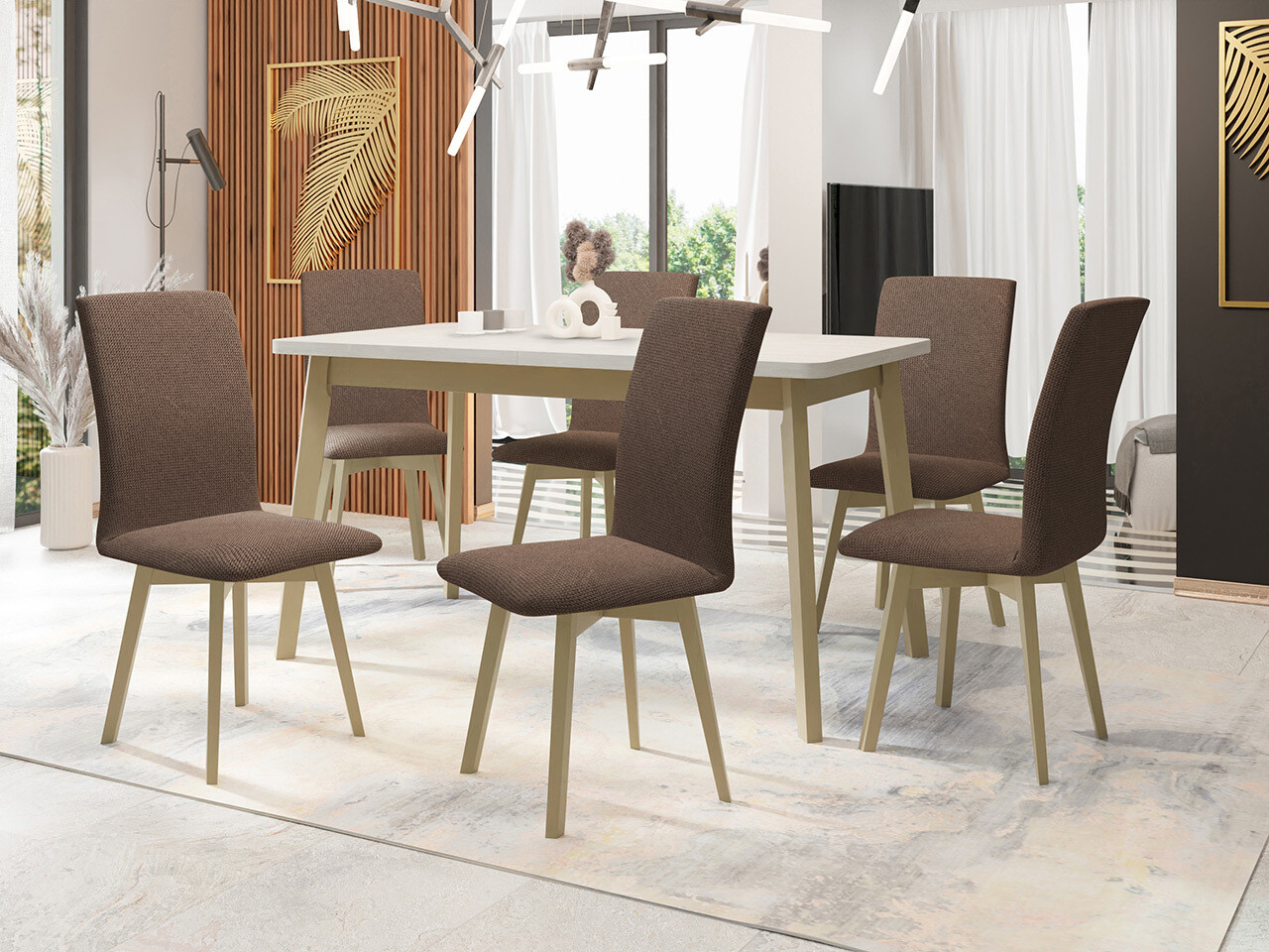 Eetkamerset Victorville 323 (Sonoma eik)