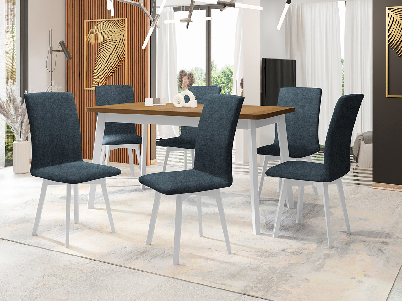 Eetkamerset Victorville 324 (Wit)