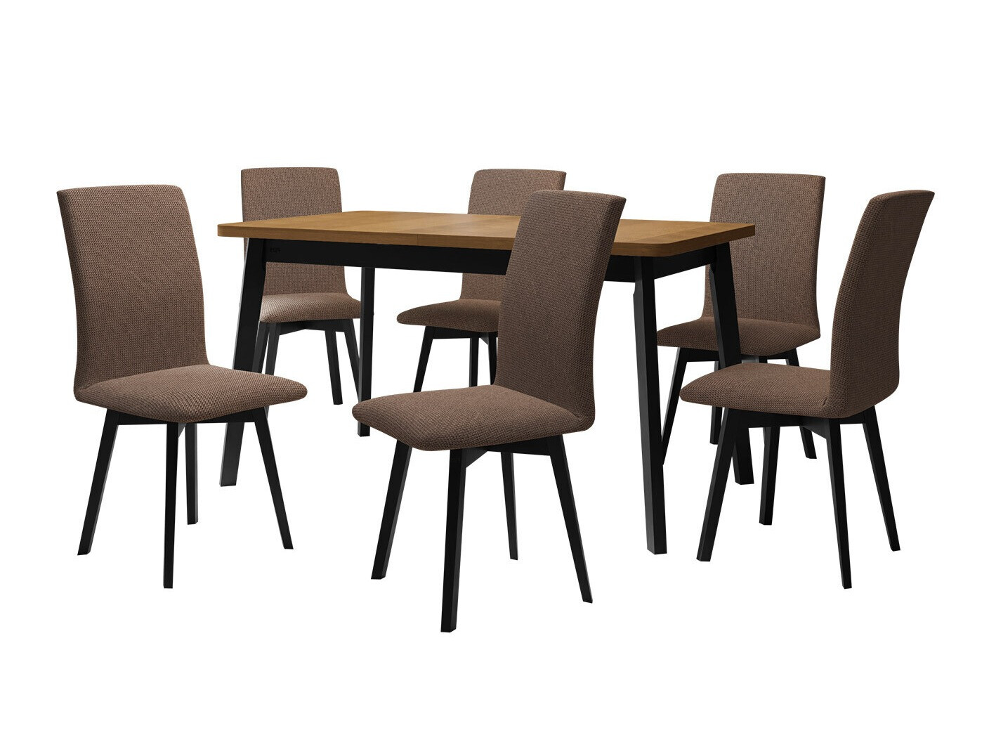 Eetkamerset Victorville 324 (Zwart)