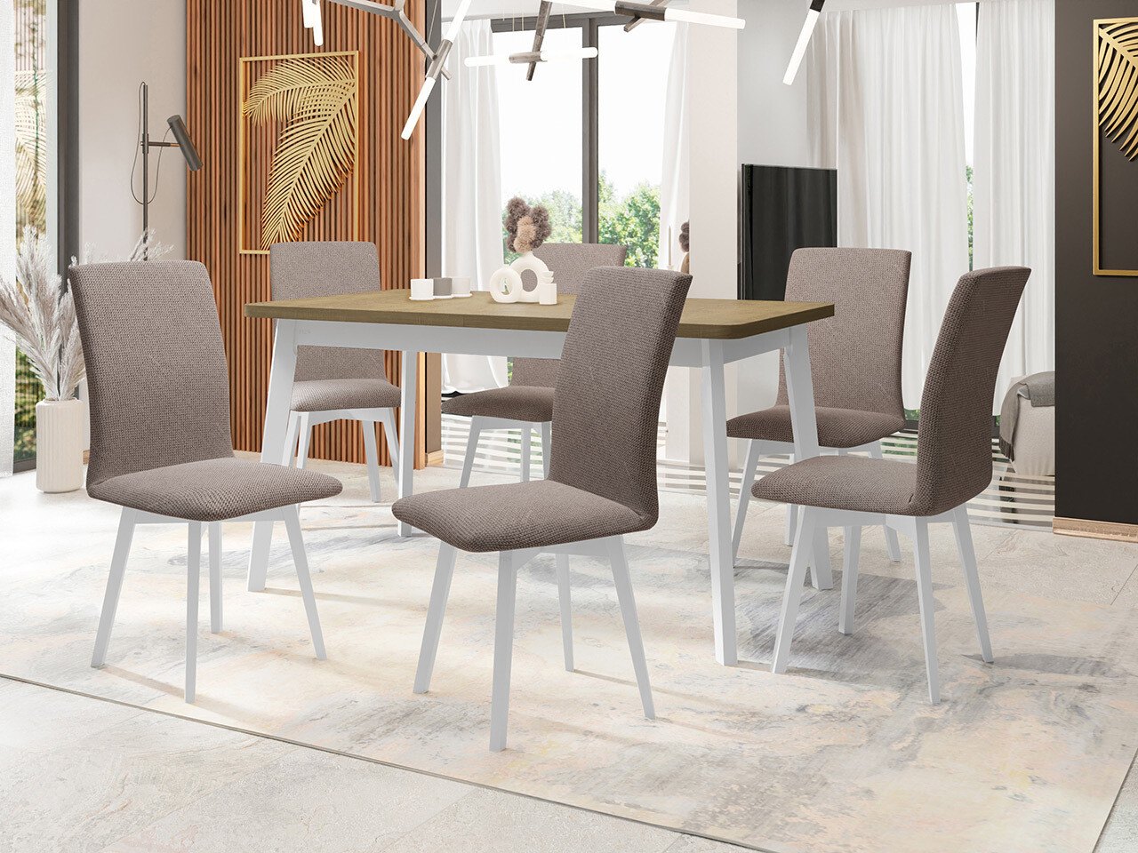 Eetkamerset Victorville 325 (Wit)