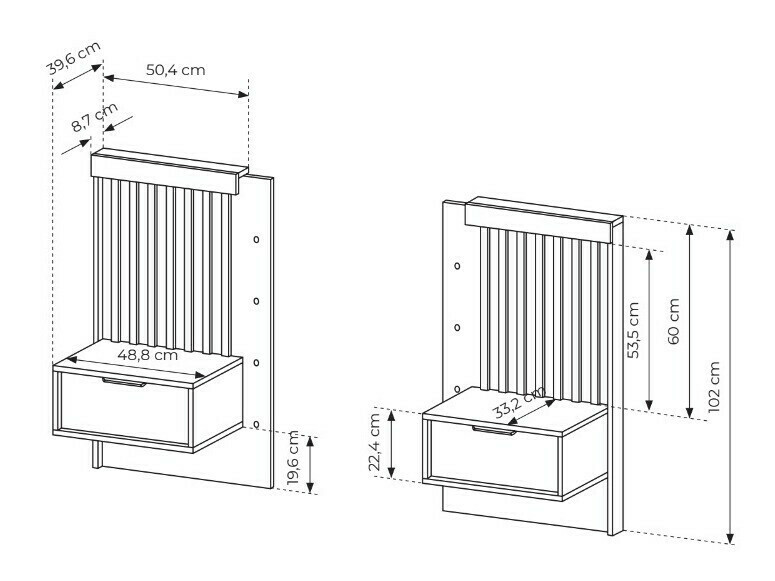 Een set nachtkastjes Lusone 105