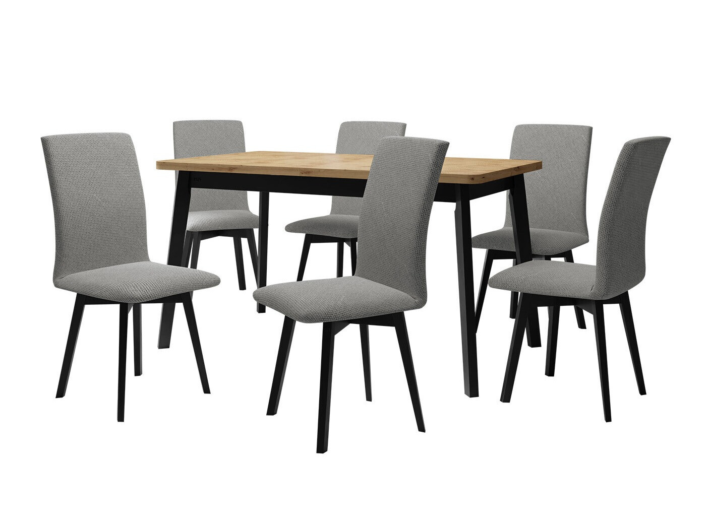 Eetkamerset Victorville 326 (Zwart)