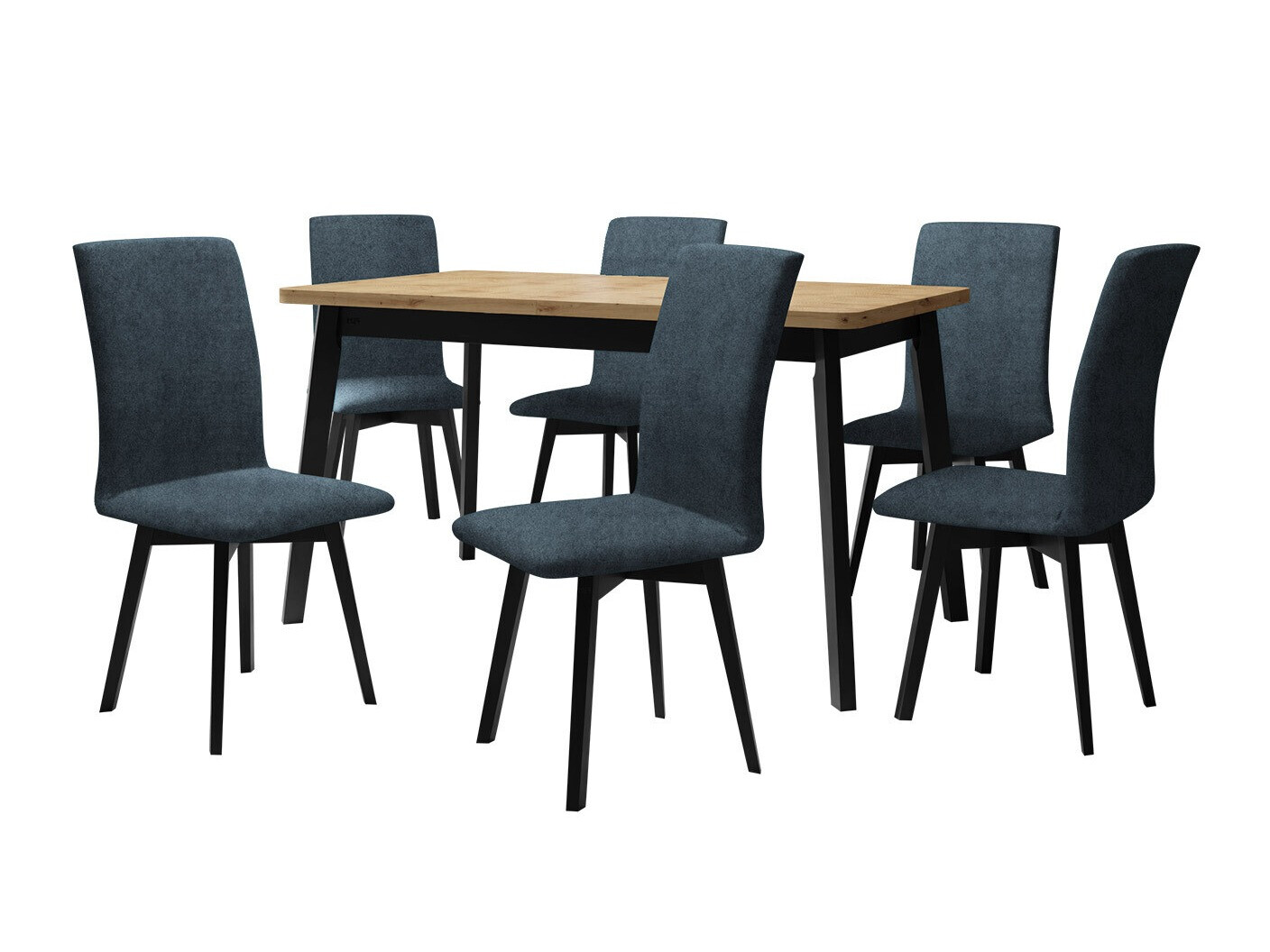 Eetkamerset Victorville 326 (Zwart)