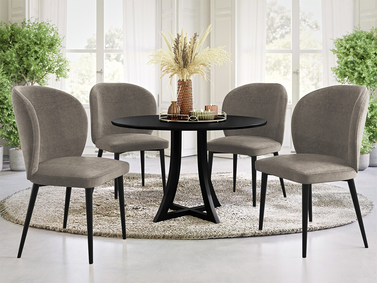 Stoel Jackson 104 (Zwart + Magic Velvet 2209)