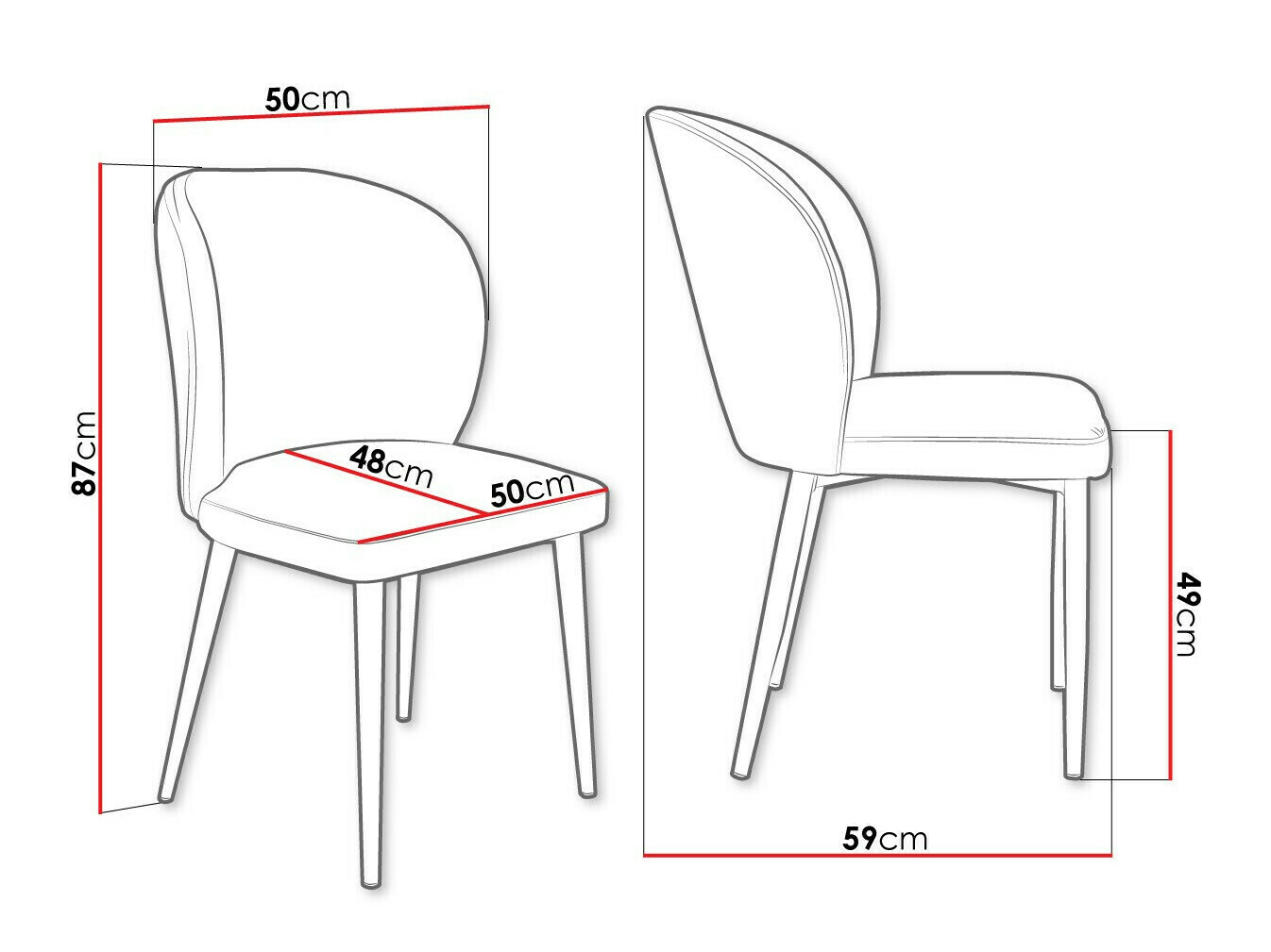 Stoel Jackson 104 (Zwart + Magic Velvet 2216)