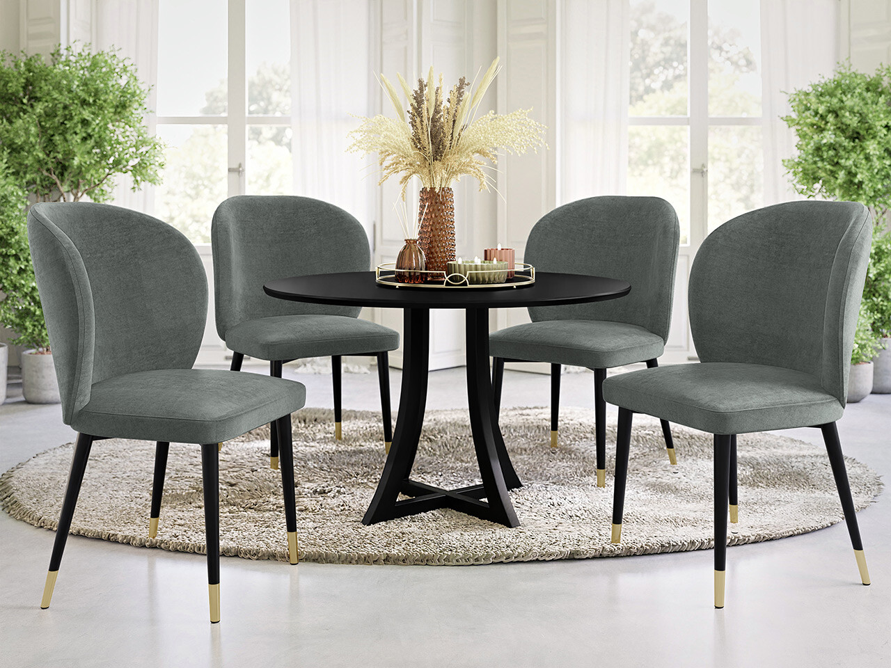 Stoel Jackson 104 (Zwart + Magic Velvet 2217)