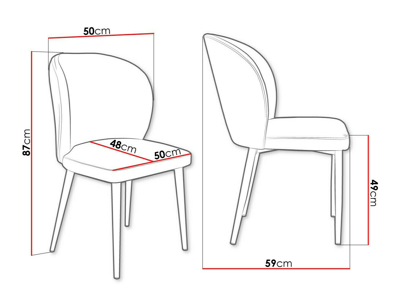 Stoel Jackson 104 (Zwart + Magic Velvet 2219)