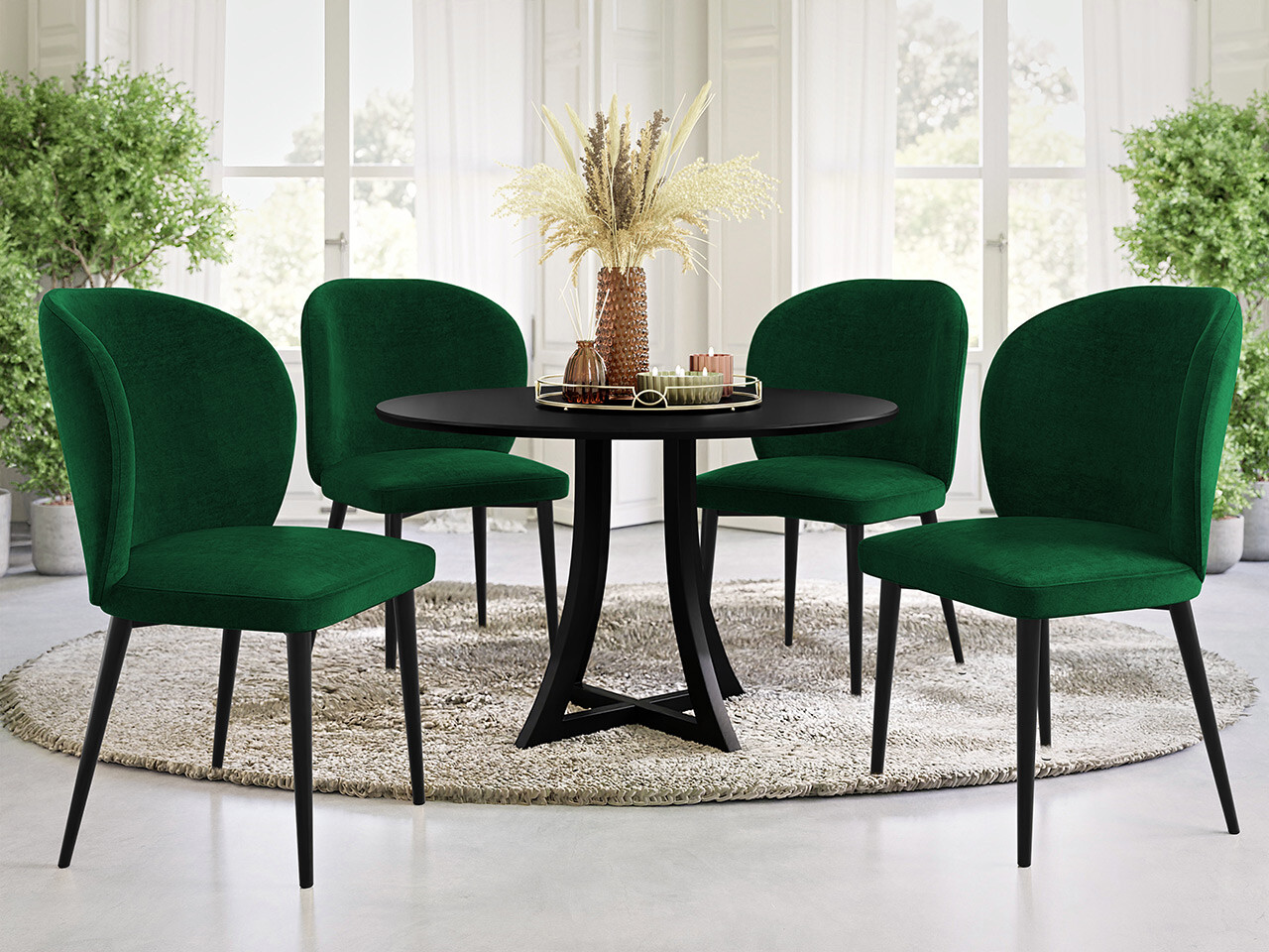 Stoel Jackson 104 (Zwart + Magic Velvet 2225)