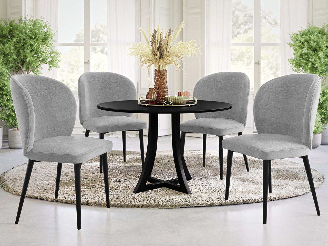 Stoel Jackson 104 (Zwart + Magic Velvet 2240)