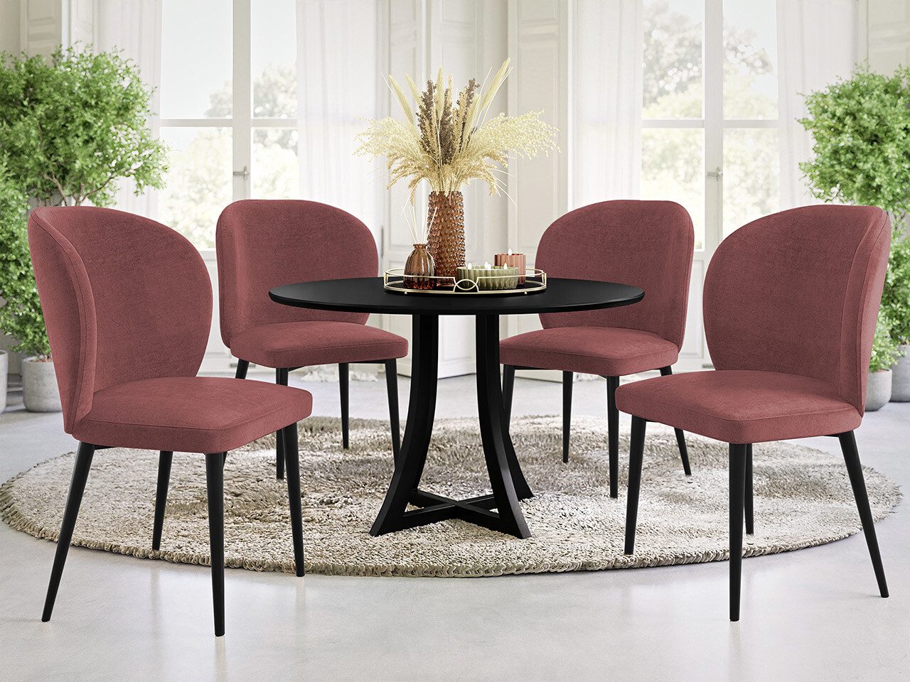 Stoel Jackson 104 (Zwart + Magic Velvet 2258)