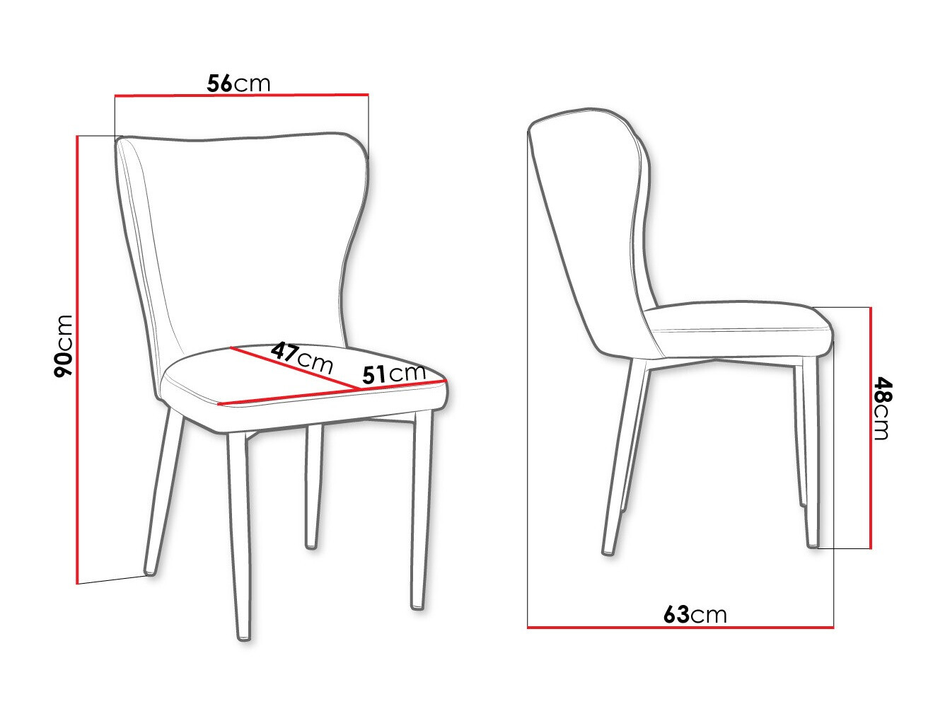 Stoel Jackson 105 (Zwart + Magic Velvet 2225)