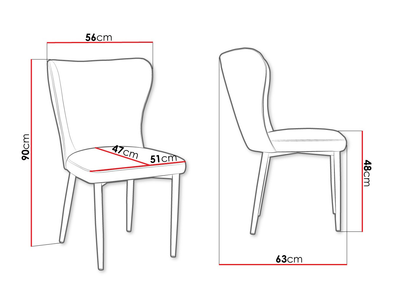 Stoel Jackson 105 (Zwart + Magic Velvet 2240)