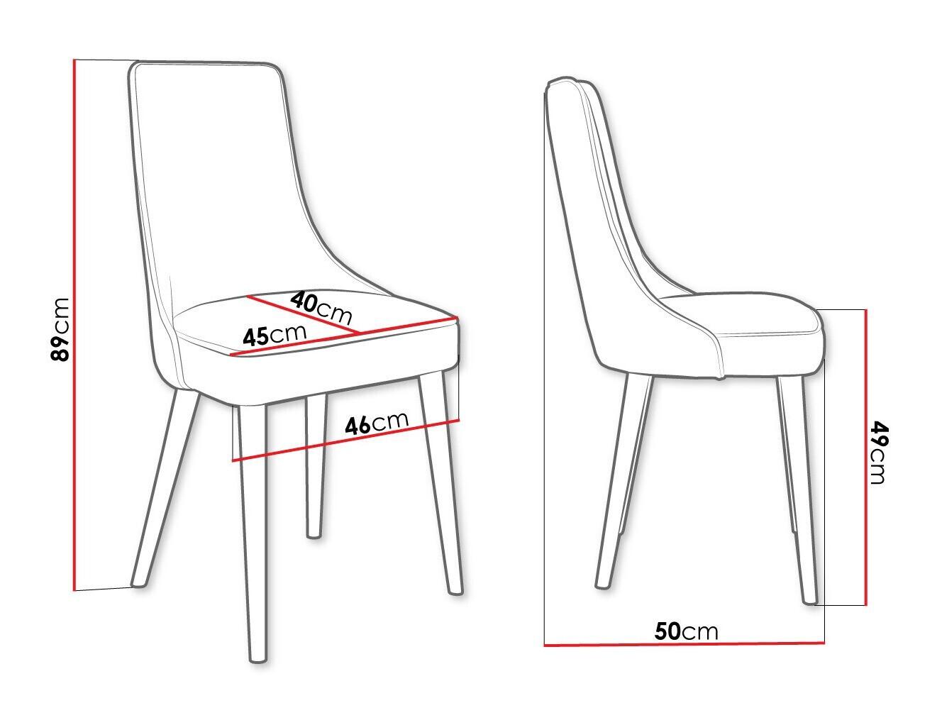 Stoel Jackson 107 (Zwart + Magic Velvet 2209)