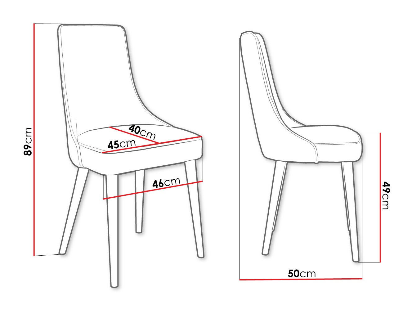 Stoel Jackson 107 (Zwart + Magic Velvet 2216)