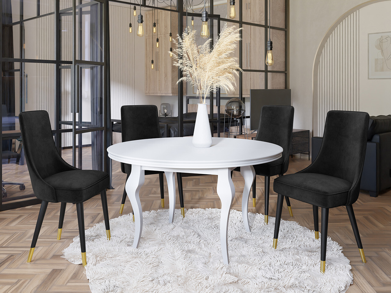 Stoel Jackson 107 (Zwart + Magic Velvet 2219)