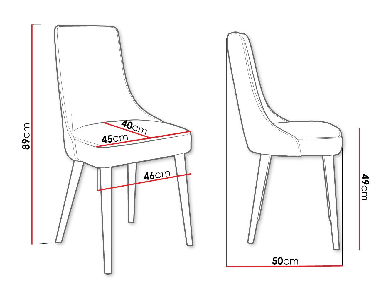 Stoel Jackson 107 (Zwart + Magic Velvet 2240)