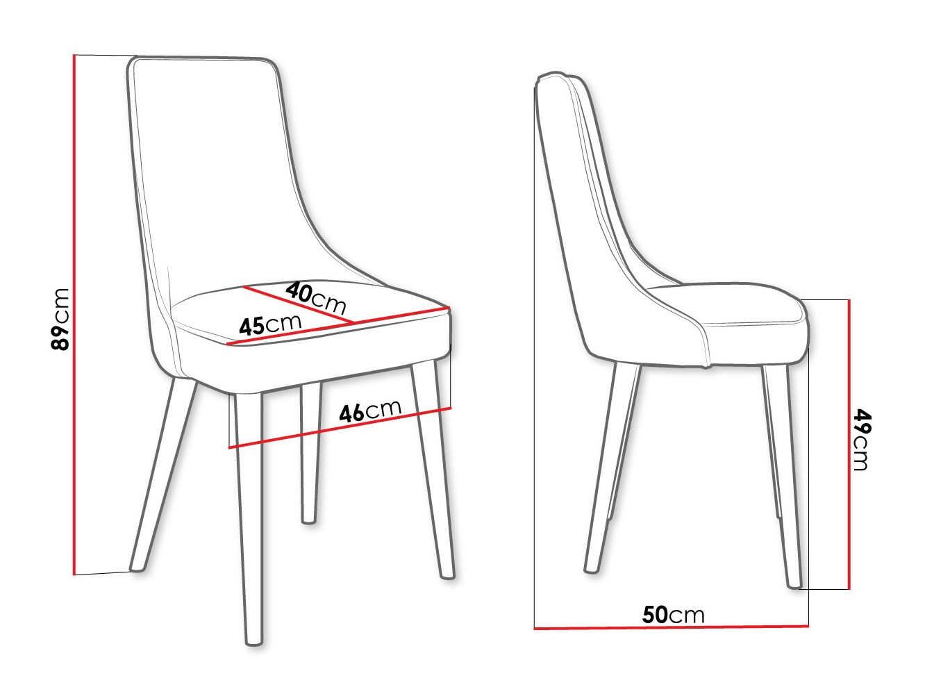 Stoel Jackson 107 (Zwart + Magic Velvet 2258)