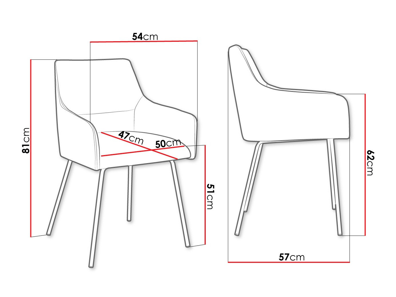 Stoel Jackson 109 (Zwart + Magic Velvet 2209)