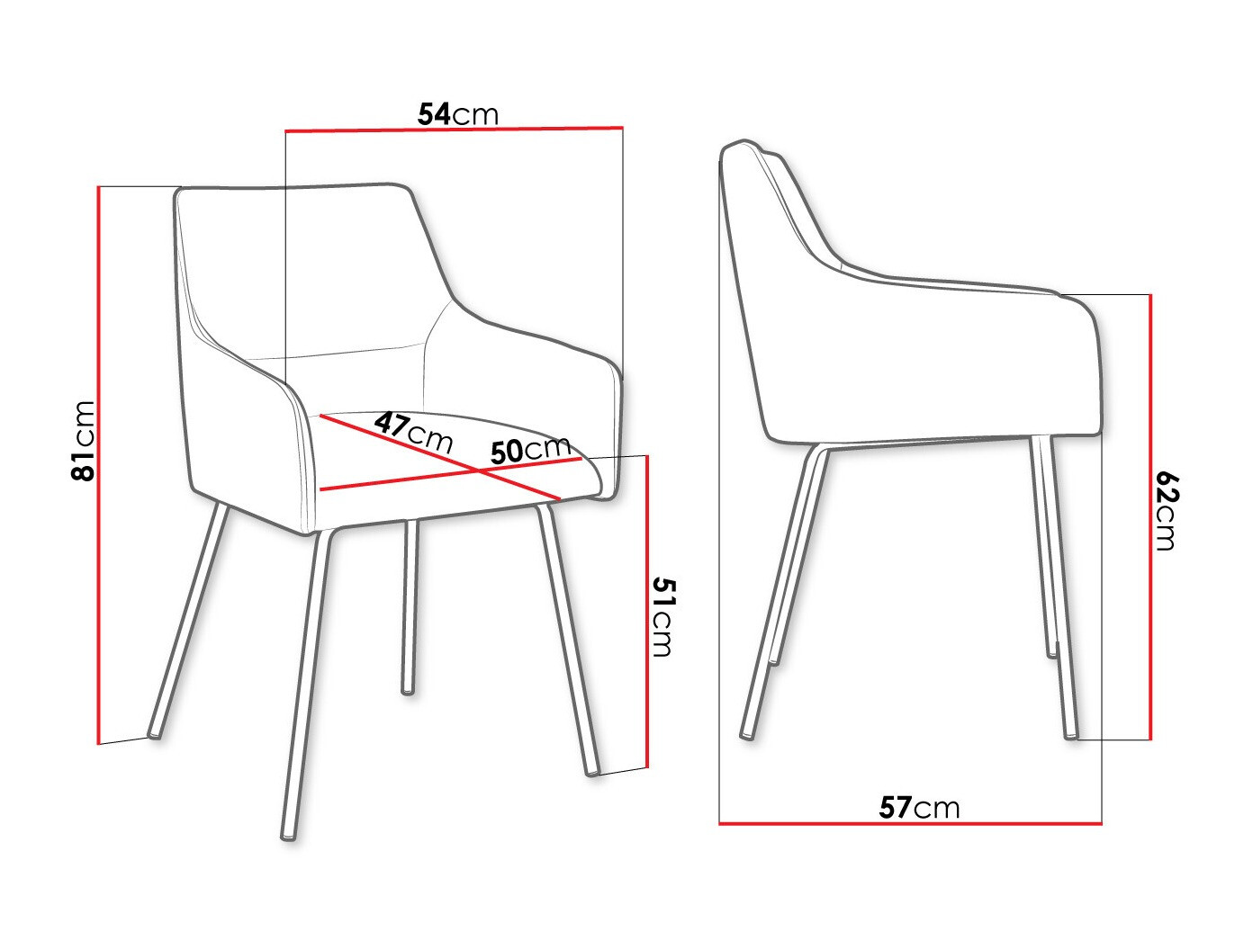 Stoel Jackson 109 (Zwart + Magic Velvet 2217)
