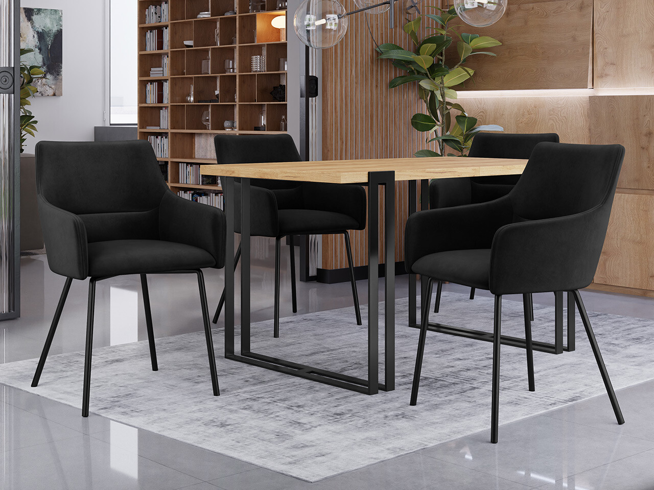 Stoel Jackson 109 (Zwart + Magic Velvet 2219)