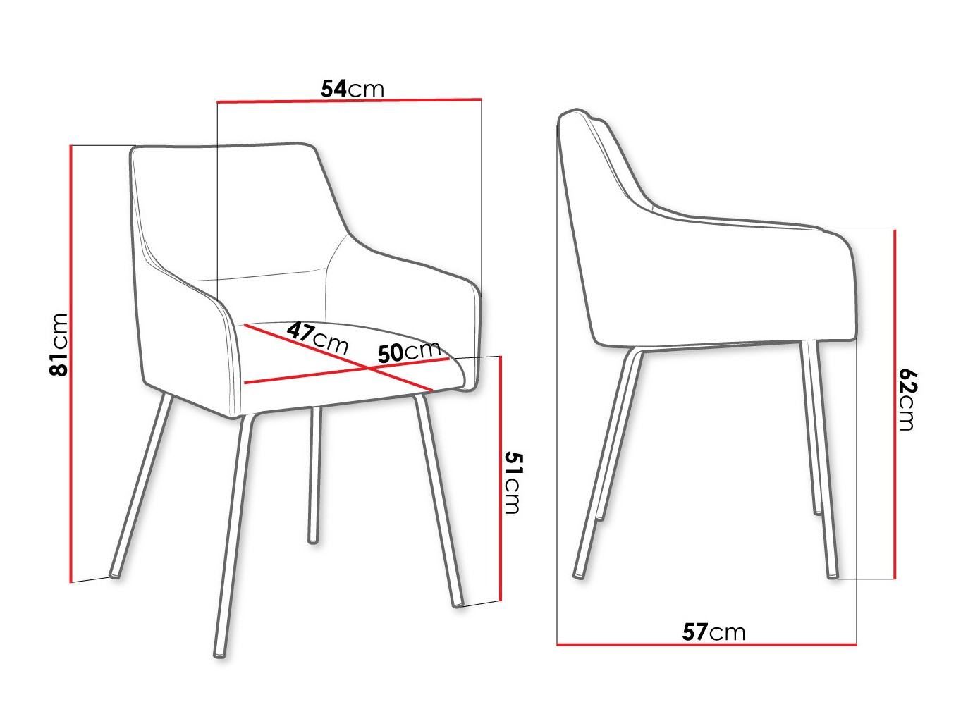 Stoel Jackson 109 (Zwart + Magic Velvet 2225)