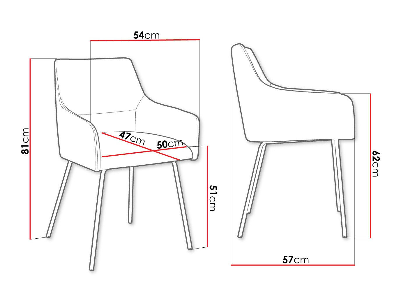 Stoel Jackson 109 (Zwart + Magic Velvet 2240)