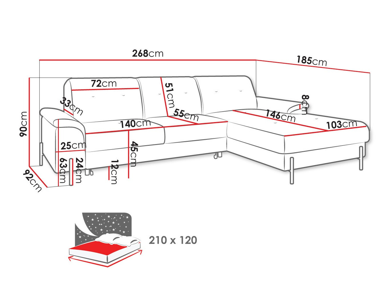Hoekbank Comfivo 134 (Poso 52)