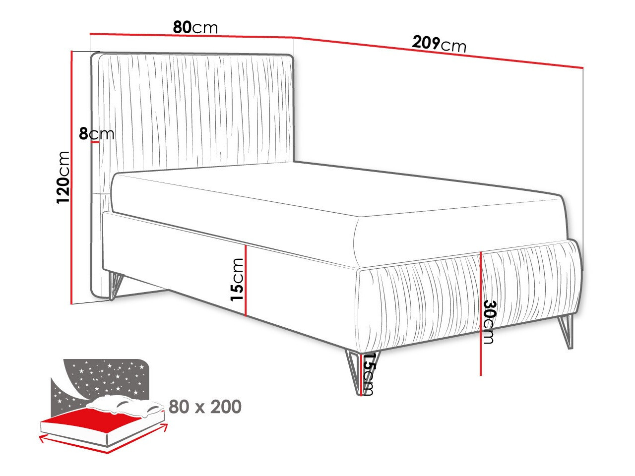 Boxspring Logan 112 (Amor Velvet 4328)