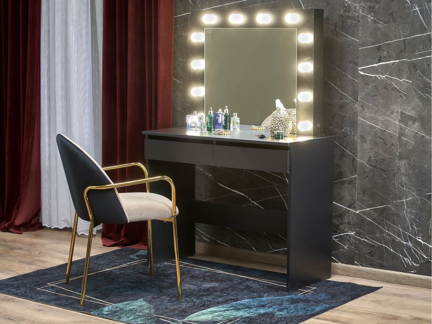 Kaptafel Houston Gaudium (Zwart)